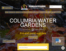 Tablet Screenshot of columbiawatergardens.com